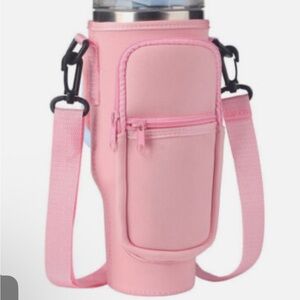 Pink travel cup carrier